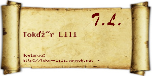 Tokár Lili névjegykártya
