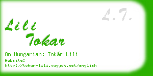 lili tokar business card