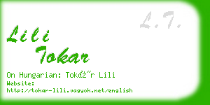 lili tokar business card